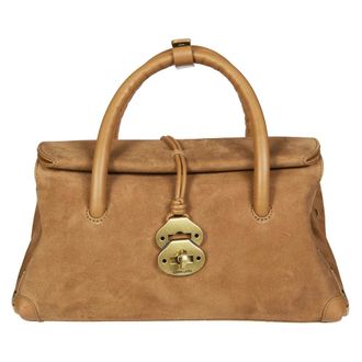 Zanellato Handbags, female, Brown, Size: ONE SIZE Dotta Zashmere & Cactus Small Suede