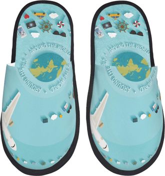 Generic Camping Slippers Travelling On Airplane Portable House Slippers Unisex House Shoes For Winter Men Room L