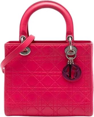 Dior Pre-owned Lady Dior - Dames - Vintage Handtas - Roze - ONE Size - Leer - Vintage