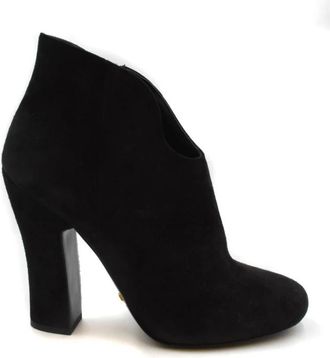 Prada Stijlvolle Booties voor Vrouwen - Dames - Laarzen met Hak - Zwart - 36 EU - Schoenen