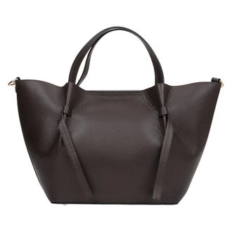Estro & Luminara Bootvormige Handtas - Dames - Tassen - Bruin - Maat: ONE Size Leer