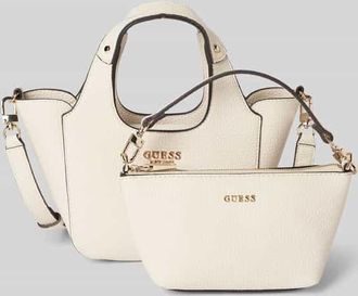 Guess 2-in-1-Handtasche mit Label-Applikation Modell CALISTA in Ecru, Größe 1