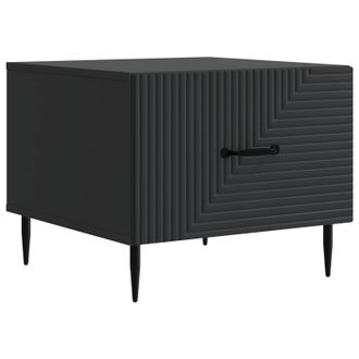 vidaXL Mesa De Caf&eacute; Negro 49 X 50 X 40 Cm Madera De Ingenier&iacute;a Vidaxl