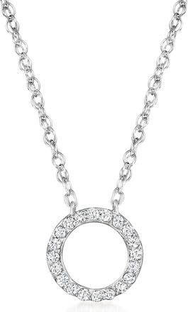 RS Pure Ross-Simons Diamond Eternity Circle Necklace in Sterling Silver