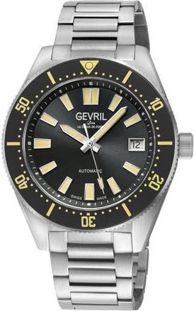 Gevril Group Mariner Row Automatic Bracelet Watch in Silver at Nordstrom Rack
