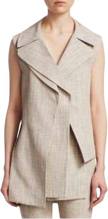 Victoria Beckham Beige Layered Vest Size M