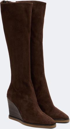 Aquazzura Saint Honor&eacute; suede knee-high boots