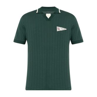 Emporio Armani Polo Shirts, male, Green, Size: 2XL Polo Shirt with Logo Patch