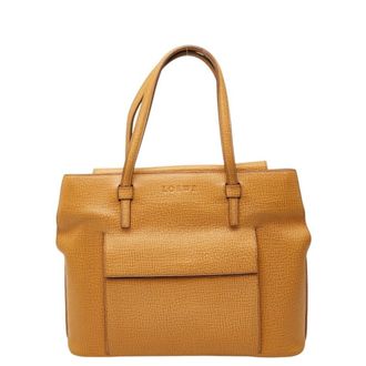 Loewe Beige Leather Handbag Tote Bag (Pre-Owned)