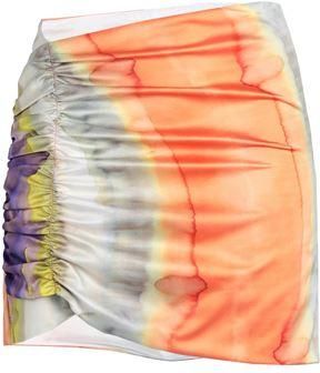 Nineminutes MINI GONNA IN RASO STAMPATO