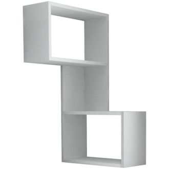 Dmora Estanter&iacute;a Putrajaya, Estante, Estante De Pared, Estanter&iacute;as Multiusos, 47x20 H86 Cm, Blanco - Dmora