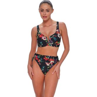 Sunsets Vienna V-Wire Bikini Swimsuit Top - D Cup in Fleur Noire at Nordstrom, Size 36