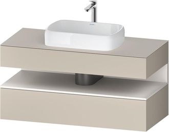 Duravit Duravit - Qatego Consola Mueble Bajo Lavabo, 1 Extra&iacute;ble, 1 Caj&oacute;n