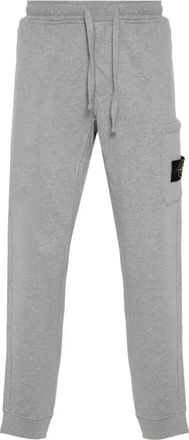 Stone Island Compass-Badge Tapered Trousers - Mens - Cotton
