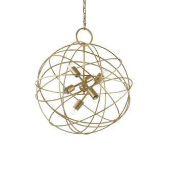 Netlighting Konse 6 Light Spherical Ceiling Pendant Gold