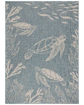 LR Home Lr Home Graphic Coastal Indoor/Outdoor Performance Area Rug