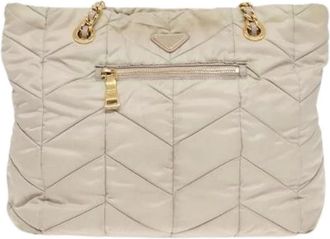 Prada Pre-owned Tote Bags, female, Beige, Size: ONE SIZE Pre-owned Tote Bag