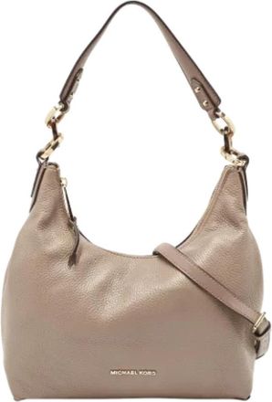 Michael Kors Tweedehands leren handtassen - Dames - Vintage Schoudertas - Beige - ONE Size - Vintage