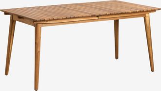 Sklum Sklum - Mesa De Comedor Rectangular 160-210x90 Cm Extensible En Madera De Acacia Tenay