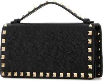 Valentino Garavani Womens Shoulder Bag Black Leather