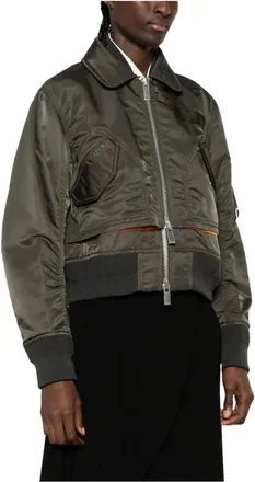 sacai Mujer, Chaquetas, Verde, Talla: M