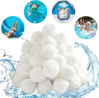 OEM Bomba De Filtro De Arena De 1,1 Lb, Bolas De Filtro Para Piscinas, Bolas De Piscina Reutilizables, Bolas De Filtro De Arena Para Piscinas, Blanco