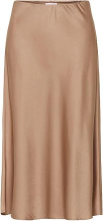 Saint Tropez Midi Rokken - Dames - Midirokken - Beige - XL - Rokken