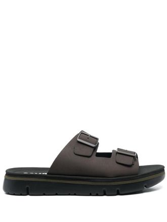 Camper Oruga buckled sandals - men - Recycled Polyester/Polyethylene vinyl acetate (PEVA)/Calf Leather/Calf Leather - 45 - Brown
