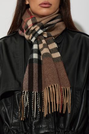 Burberry Cashmere Scarf, Unisex, Brown