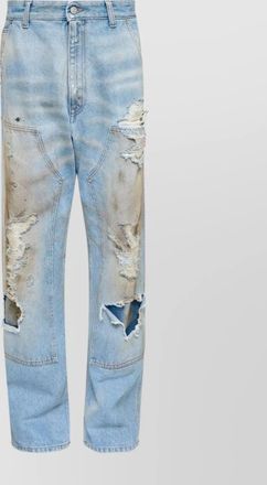 Maison Margiela denim distressed wide-leg jeans