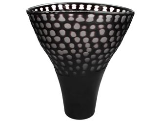Schubiger M&ouml;bel Vase Glas Schwarz H: 38 cm