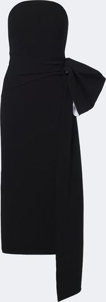 Roland Mouret Draped strapless cr&ecirc;pe cocktail dress