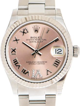 Rolex Datejust 31 Automatic Diamond Pink Dial Ladies Watch 278274PRDO