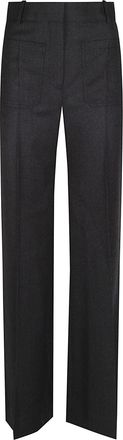 Victoria Beckham Alina Straight-Leg Tailored Wool Formal Pants