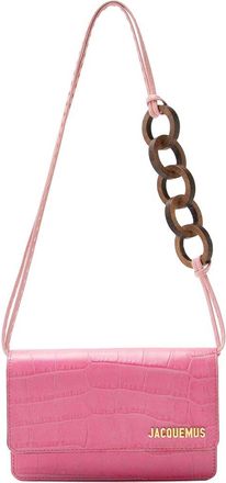 Jacquemus Croc Embossed Le Riviera Shoulder Bag (Authentic Pre-Loved)