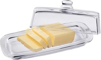 Alice Pazkus 2Pc Crystal French Butter Dish