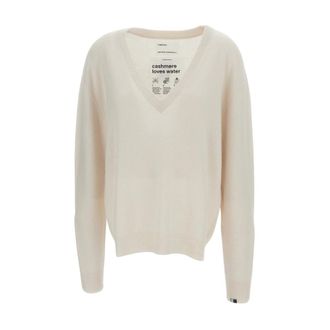 Extreme Cashmere V-neck Cashmere Jumper - female - Extreme Cashmere - Cashmere Knitwear - Beige - ONE SIZE - Knitwear