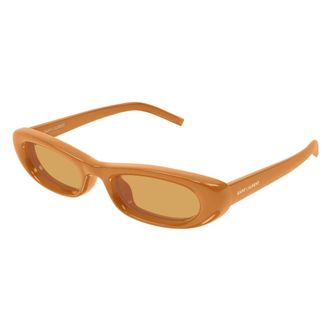 Saint Laurent Shade Plump - unisex - Accessoires - Bruin - Maat: 53 MM Nylon