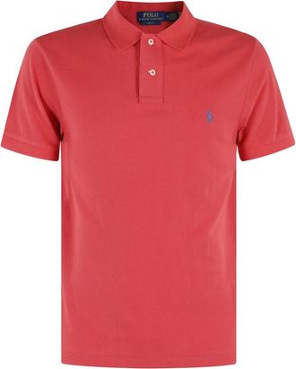 Polo Ralph Lauren Rode Polo Shirt Korte Mouw Gebreid - Heren - Polos - Rood - M - Katoen - Tops