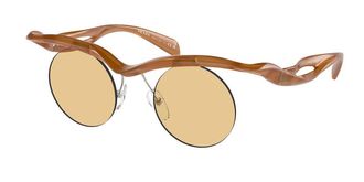 Prada PR A24S 13S80E Womens Sunglasses Brown Size 43