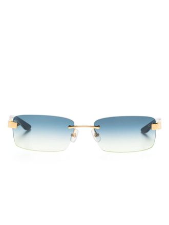 Maybach Eyewear The Artist III rimless sunglasses - unisex - Acetate/Metal - One Size - Blue