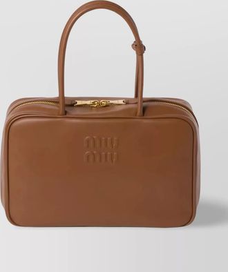 Miu Miu beau large leather tote bag