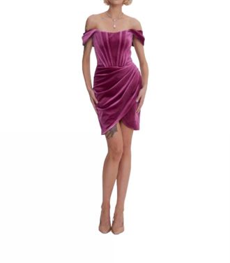 Gigii's Jasmine Dress In Velvet Purple
