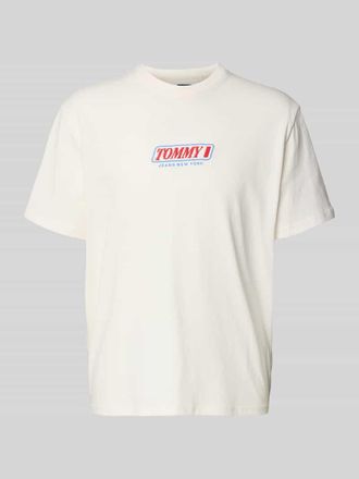 Tommy Jeans Regular Fit T-Shirt aus reiner Baumwolle in Offwhite, Gr&ouml;&szlig;e XL