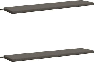 vidaXL Cojines Para Banco De 2 Piezas Soest 2 Uds. 100% Poli&eacute;ster Gris Vidaxl