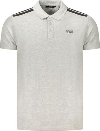 Cavalli Grigio Katoenen Heren Polo Shirt