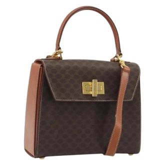 Celine Pre-owned Plastic Vintage Handbag - Dames - Vintage Handtas - Bruin - ONE Size - Leer - Vintage