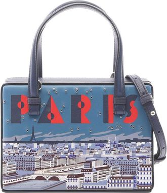 Loewe Pre-owned Loewe Small Leather Paris Postal Top Handle Bag Ladies RU94Z8VX8GPZ54SC