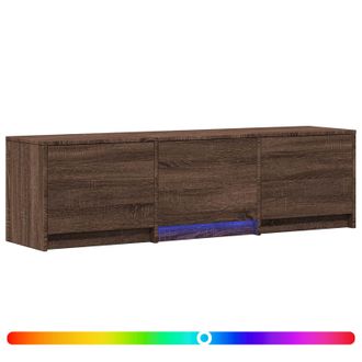 vidaXL Mueble De Tv Con Led Con Led Roble Marr&oacute;n 140 X 34 X 40 Cm Vidaxl