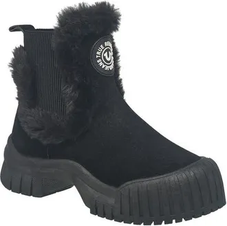 True Religion Austin Fur Trim Boot in Black at Nordstrom, Size 7